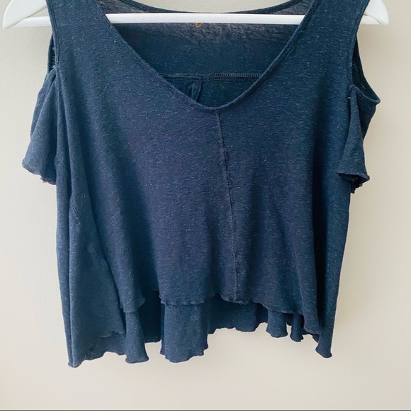 Free People Bittersweet Cold Shoulder Top Black - Picture 3 of 8